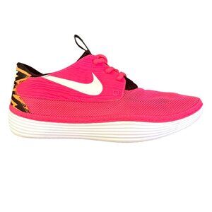 Nike Solarsoft Moccasin Running Shoes US 9 EUR 42.5 Pink Flash Mesh 555301-618